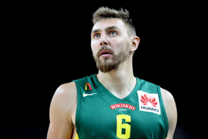 Deividas Gailius con la camiseta de la selección lituana.-