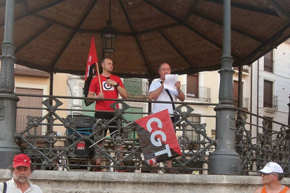 El sindicato CGT convocó una manifestación por el tren el pasado 6 de julio.-L. V.