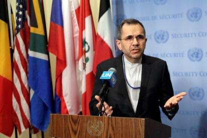 El embajador de Iránn ante las Naciones Unidas, Majid Takht-Ravanchi.-EFE / EPA