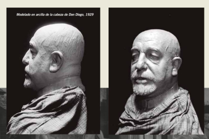 Fotografías del boceto que el escultor Emiliano Barral realizó en 1930