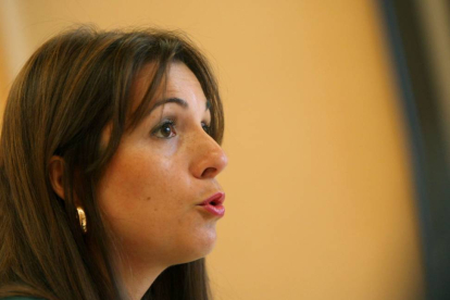 La presidenta de ATA Castilla y León, Soraya Mayo, durante la rueda de prensa ofrecida en Valladolid-Ical