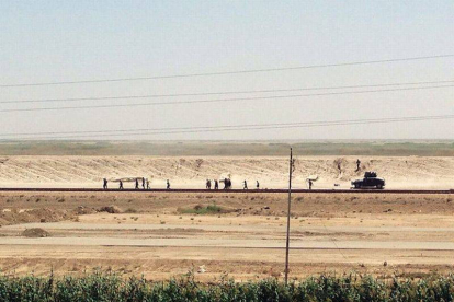 Retirada de las fuerzas iraquís de Ramadi.-Foto: AP