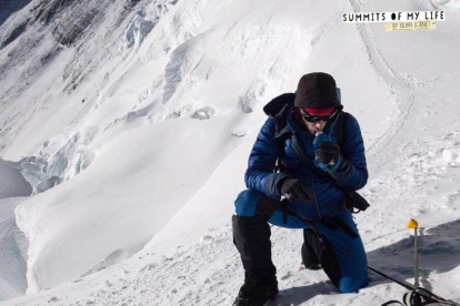 Kilian Jornet, en su ascenso al Everest.-