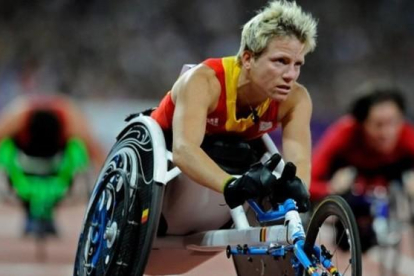 Marieke Vervoort, en una carrera en silla de ruedas.-EL PERIÓDICO