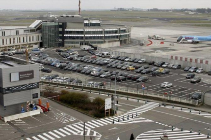 Imagen exterior del aeropuerto de Zaventem, en Bruselas.-