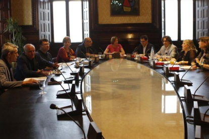 Reunión de la Mesa del Parlament, este miércoles.-ALBERT BERTRAN