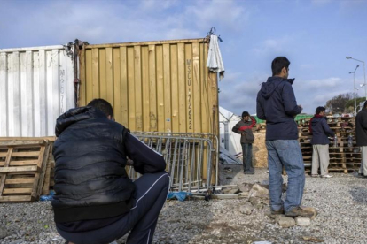 El campo de refugiados de Moria, en la isla de Lesbos, el pasado febrero-NUÑO MAYA