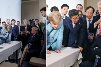 Las otras perspectivas de la fotografía icónica de la cumbre del G-7.-/ PERIODICO