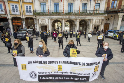 Una de las protestas este año en Burgos del colectivo de autónomos. SANTI OTERO