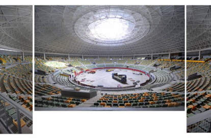 Estado actual de los trabajos en el interior del Coliseum.-ISRAEL L. MURILLO