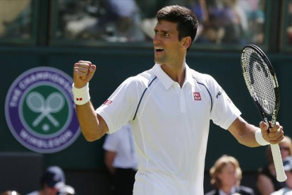 Djokovic celebra el triunfo ante Kohlschreiber.-Foto:   REUTERS / SUZANNE PLUNKETT