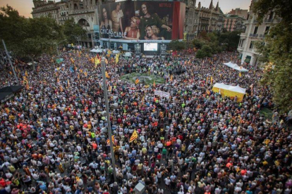 Asistentes a la concentración de Barcelona un año después del 20-S.-CARLOS MONTAÑES