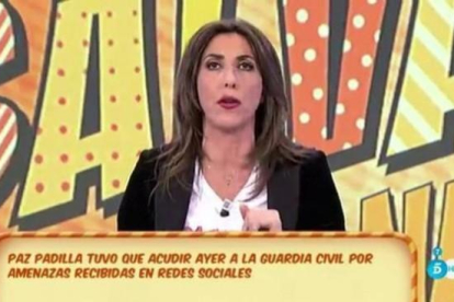 Paz Padilla, en 'Sálvame'.-VIDEOTAPE TELE 5