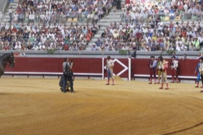 Momento de una de las corridas celebrada en la Feria Taurina de 2016. ECB