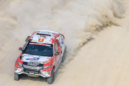 Cristina Gutiérrez, en acción durante este comienzo del Rally Dakar.-PRENSA DE CRISTINA GUTIÉRREZ