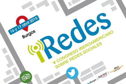 Cartel promocional iRedes, V Congreso Iberoamericano sobre Redes Sociales-Lucía Mora