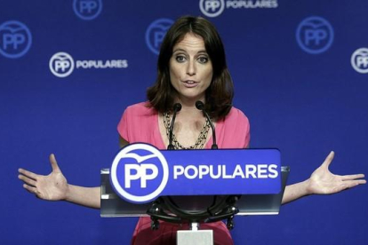 La vicesecretaria de Estudios y Programas del PP y número dos del PPC, Andrea Levy.-EFE / EMILIO NARANJO