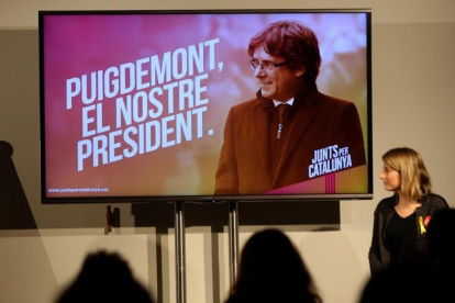 El cartel electoral de Junts per Catalunya-DANNY CAMINAL
