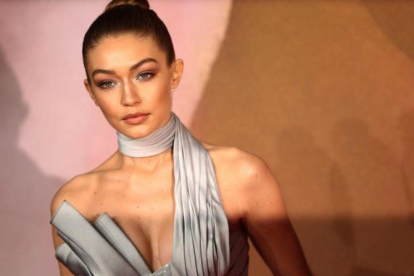 Gigi Hadid, en los premios de la moda de Londres, esta semana.-NEIL HALL