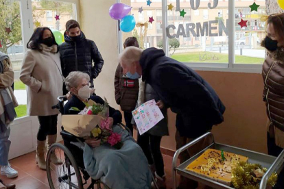Carmen Simón celebró este 27 de diciembre su 105 cumpleaños. ICAL
