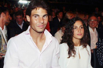 El tenista Rafa Nadal y su entonces novia, Mery Perelló.-