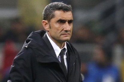 Valverde durante el Inter-Barça.-AP / ANTONIO CALANNI