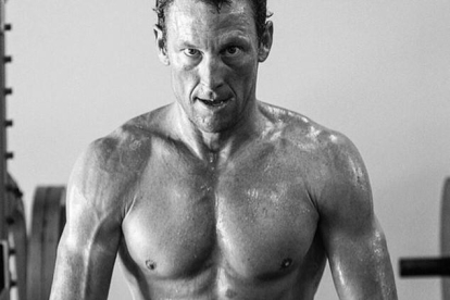 Lance Armstrong, durante un entrenamiento.-TWITTER