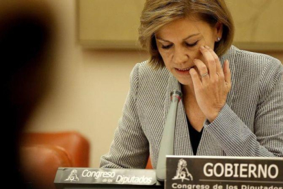Cospedal interviene en la comisión de Defensa, en el Congreso.-JOSE LUIS ROCA