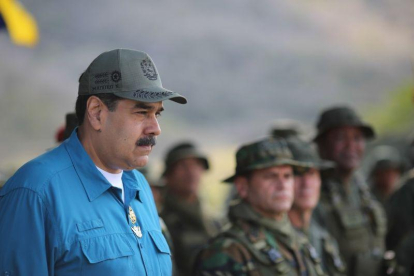 El presidente Nicolas Maduro  durante un acto de gobierno celebrado en Turiamo Venezuela.-EFE PRENSA MIRAFLORES