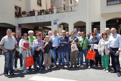 Candidatos, afiliados y simpatizantes en Medina de Pomar.-ECB