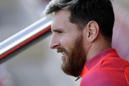 Leo Messi, en un reciente entrenamiento en la Ciutat Esportiva-MANU FERNÁNDEZ / AP