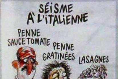 La viñeta de 'Charlie Hebdo' sobre el terremoto de Italia.-EL PERIÓDICO