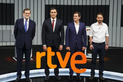 Los candidatos del debate de RTVE en las pasadas elecciones generales.-ACADEMIA TV