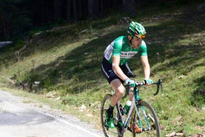 Carlos Barbero durante la pasada Vuelta a Burgos.-RICARDO ORDÓÑEZ