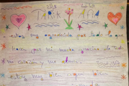 La carta de agradecimiento que ha dejado Tarik al despedirse.