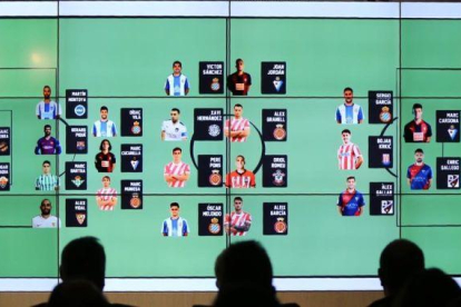 Los jugadores convocados, en sus posiciones.-FCF