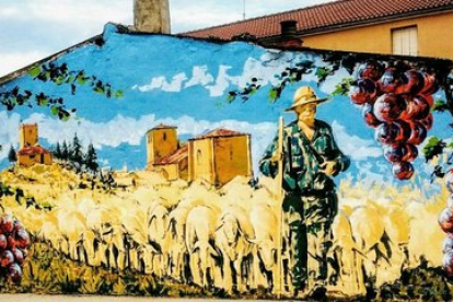 El arte urbano de Tubilla del Lago ha sido promovido por los vecinos de la localidad. ECB