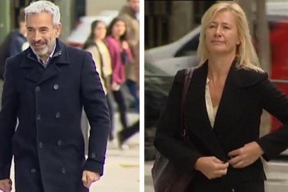 Ana Duato e Imanol Arias acuden a la Audiencia a recoger la querella por delito fiscal.-