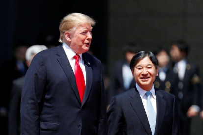 El presidente de los EEUU, Donald Trump y el emperador de Japón,  Naruhito.-REUTERS