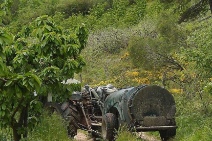 El tipo de tractor utilizado en Caderechas propició el fatal desenlace.-G. G.