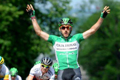 Imagen de su segunda victoria de Carlos Barbero en el Tour de Beauce.-