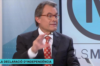El expresidente Artur Mas en el programa Els matins, de TV-3.-EL PERIÓDICO