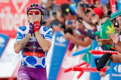 Ángel Madrazo se impuso en la meta de Javalambre en la pasada Vuelta a España.-PHOTO GÓMEZ SPORT