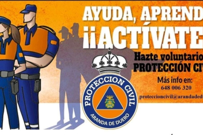 Imagen del cartel de Protección Civil