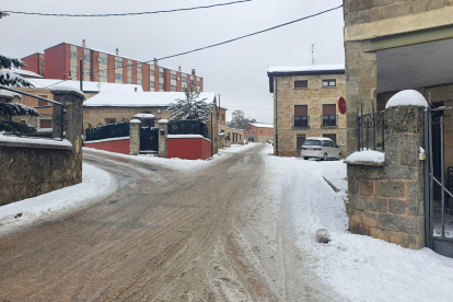 Calles heladas en Quintanar de la Sierra. ECB
