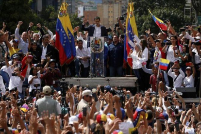 Juan Guaidó, autoproclamado presidente de Venezuela.-AP / FERNANDO LLANO
