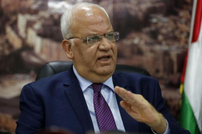 El secretario general de la Organización para la Liberación de Palestina, Saeb Erekat.-AHMAD GHARABLI (AFP)