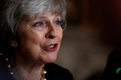 Theresa May en un acto en LondreS.-REUTERS