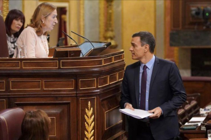 Pedro Sánchez, en el pleno del Congreso de los Diputados.-JOSE LUIS ROCA