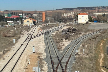 Imagen de las vías de Aranda de Duero